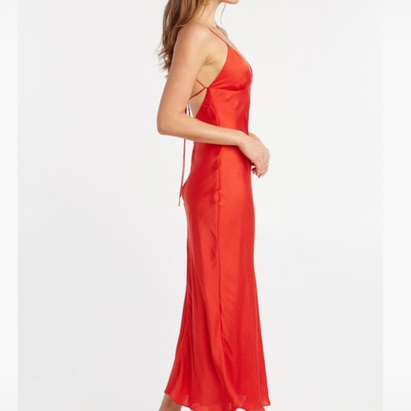 Bardot Red Slip Dress - Picture 3 of 4